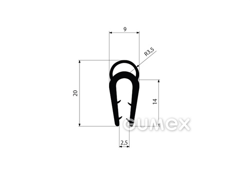 GUMMIPROFILE U-FORM MIT OBERER DICHTUNG